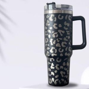 Black Leopard 40oz Tumbler